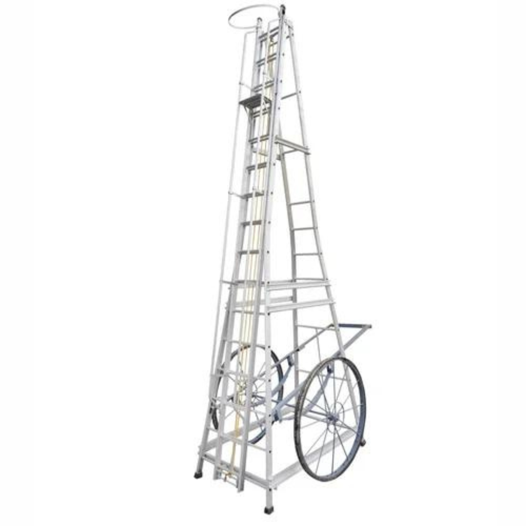 Aluminium Telescopic Tower Ladder (Big Wheel) Open Height – Om Furniture