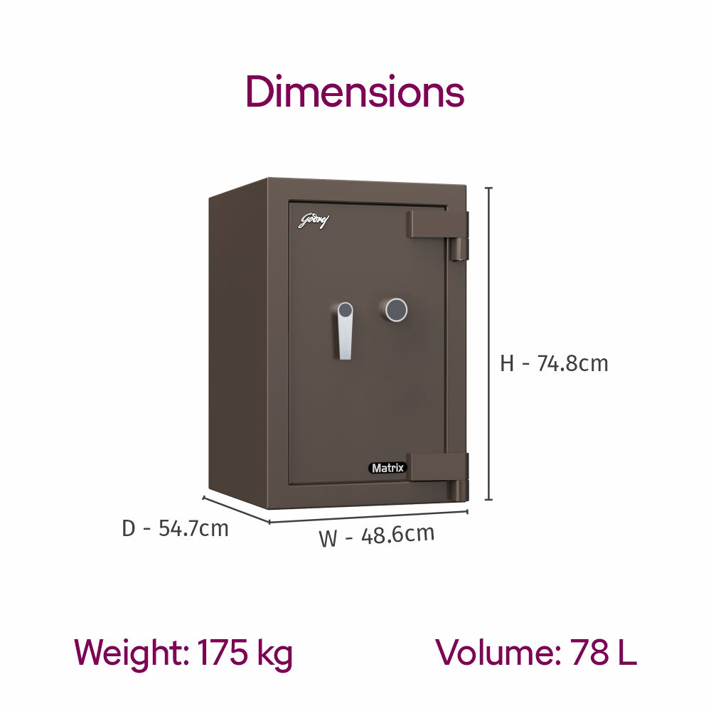 Godrej Matrix 1814 (78L) EL Coffee Brown